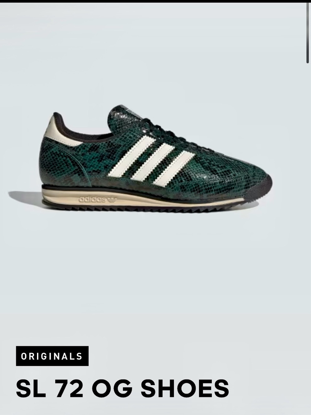 Womens Adidas SL72 OG Shoes, 8.5